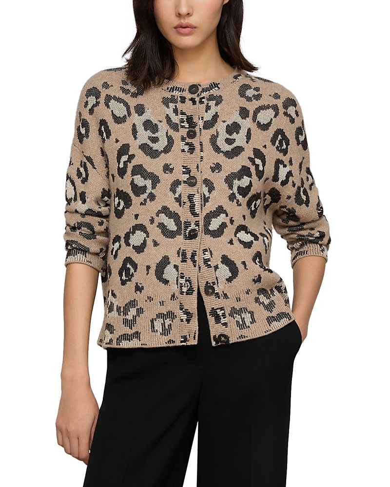 Lafayette 148 New York Cashmere Leopard Cardigan