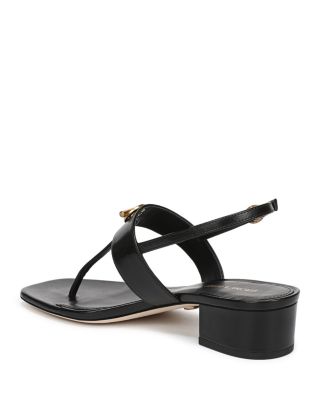 Women's Andie Leather Block Heel Thong Sandals