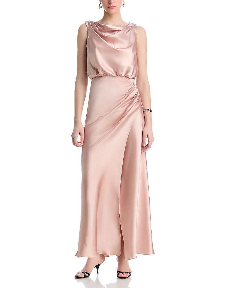 Aqua Draped Maxi Dress - Exclusive