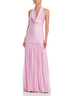 Cowl Neck Drop Waist Gown - Exclusive
