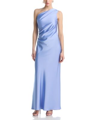 One Shoulder Charmeuse Dress - Exclusive