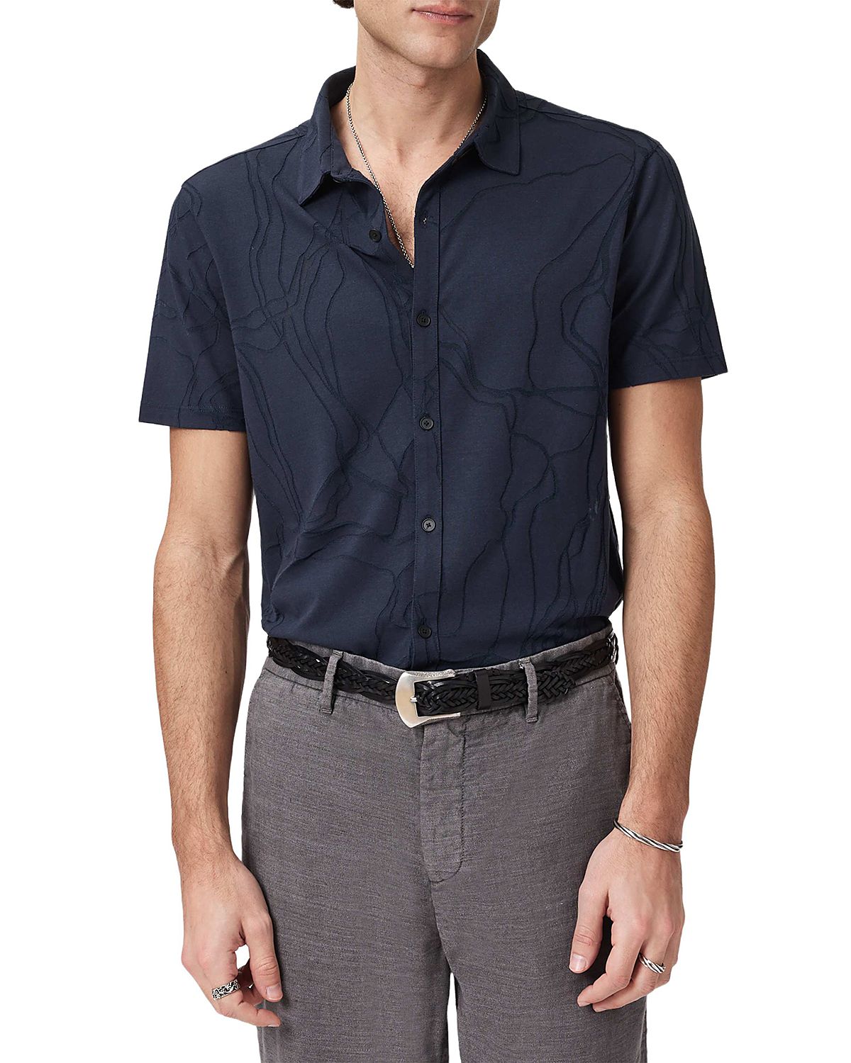 John Varvatos Elio Tangled Burnout Shirt