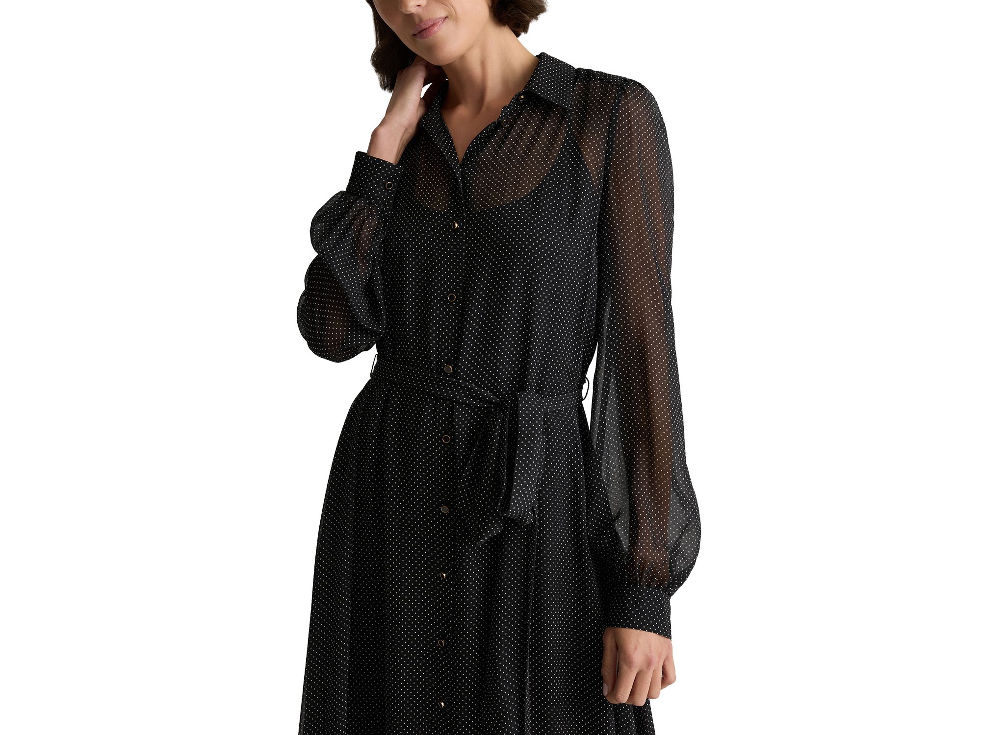 Silk Maxi Shirt Dress — Image 5