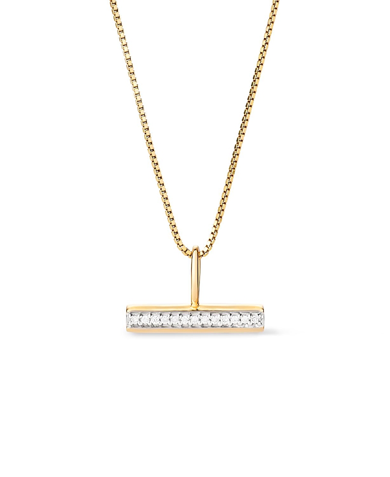 Ana Luisa Solid Yellow Gold Lab-Grown Diamond Toggle Charm Necklace