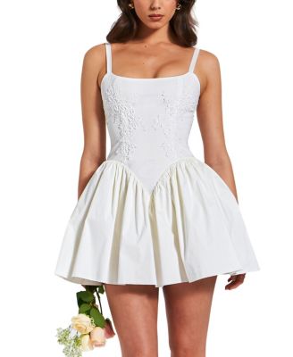  Kadi  Cotton Drop Waist Corset Mini Dress