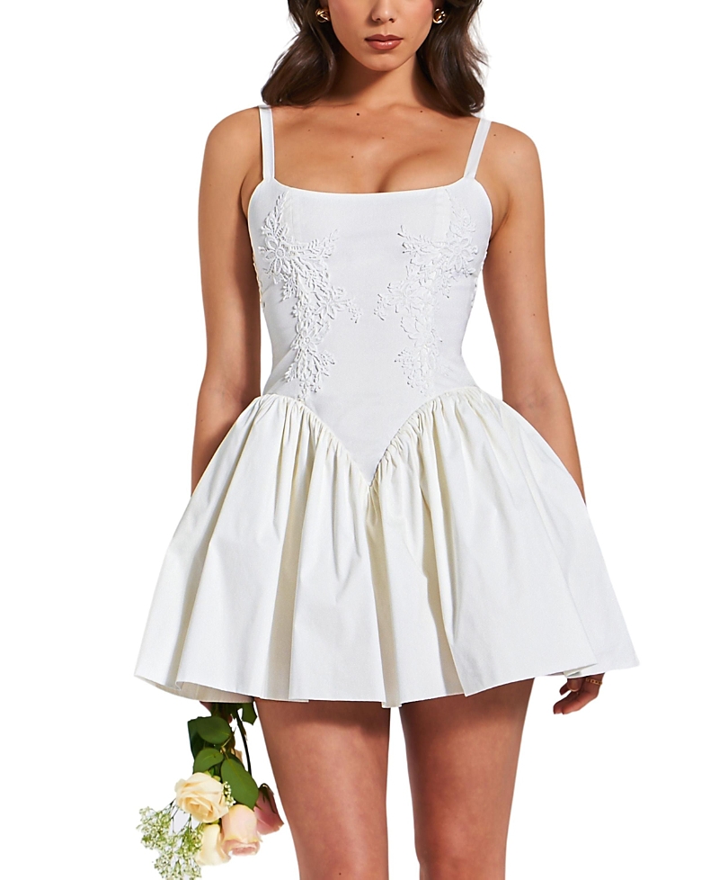 Miss Circle Kadi Cotton Drop Waist Corset Mini Dress