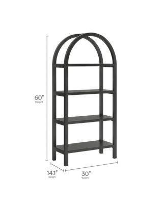 Vexley 60 Inch Arched Bookshelf