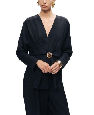  Draped Buckle-Detail Shirt