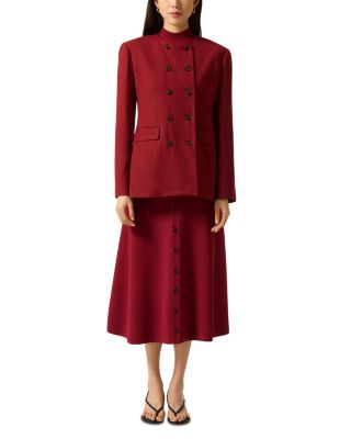 Double Breasted Crewneck Blazer