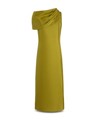 Silk Funnel Neck Dress