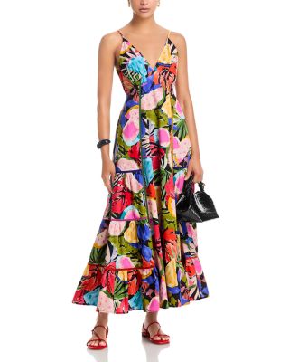 Fruit Floral Contrast Ric Rac Maxi Dress - Exclusive