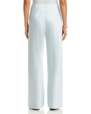 High Waist Wide Leg Satin Pants - Exclusive