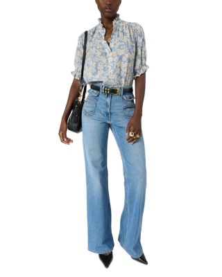 Cephise Ruffled Edge Top