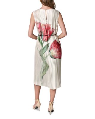 Pleated Floral Dress