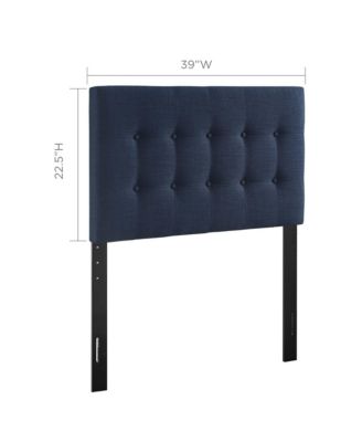 Emily Upholstered Fabric Headboard, Twin