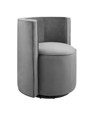 Della Performance Velvet Fabric Swivel Chair