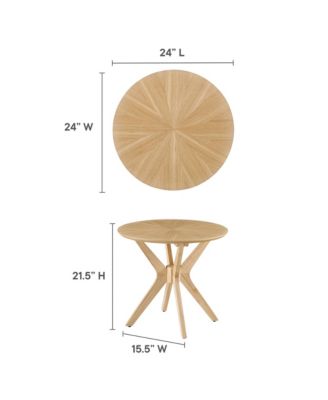 Crossroads 24&acirc;€ Round Wood Side Table