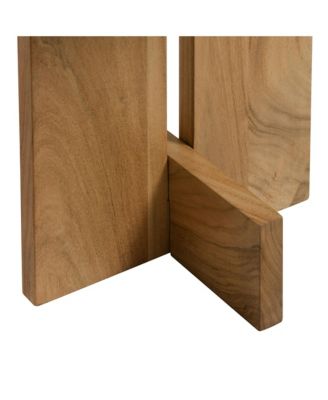 Tarin Acacia Wood and Marble Side Table