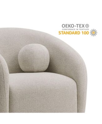 Holland Swivel Chenille Fabric Armchair