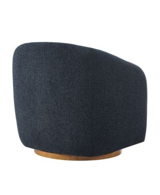 Holland Swivel Chenille Fabric Armchair