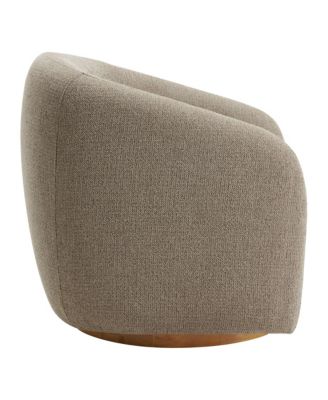 Holland Swivel Chenille Fabric Armchair