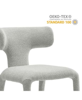 Stellan Curved Back Boucle Upholstered Dining Chair, Set of 2