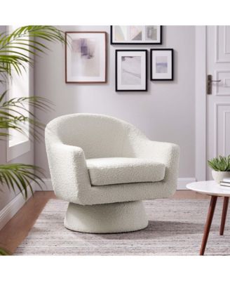 Astral Boucle Fabric Swivel Chair