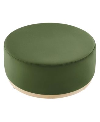 Tilden Large 38" Round Performance Velvet Upholstered Ottoman