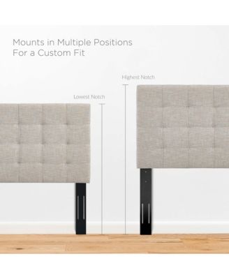 Modway Paisley Tufted Upholstered Linen Fabric Headboard, California King