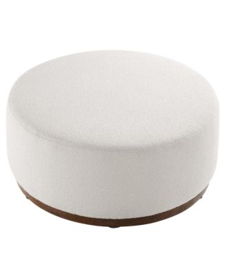 Tilden Large 38" Round Boucle Upholstered Upholstered Ottoman