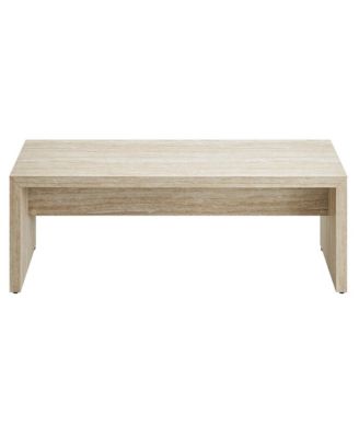 Mirella 53.5" Faux Travertine Bench