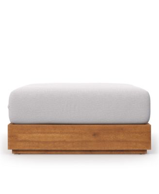 Tahoe Outdoor Patio Acacia Wood Ottoman