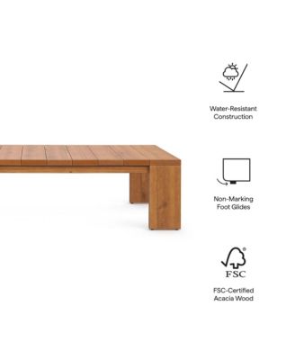 Tahoe Outdoor Patio Acacia Wood Coffee Table