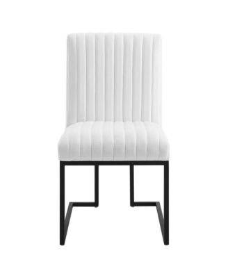 Indulge Channel Tufted Fabric Dining Chair
