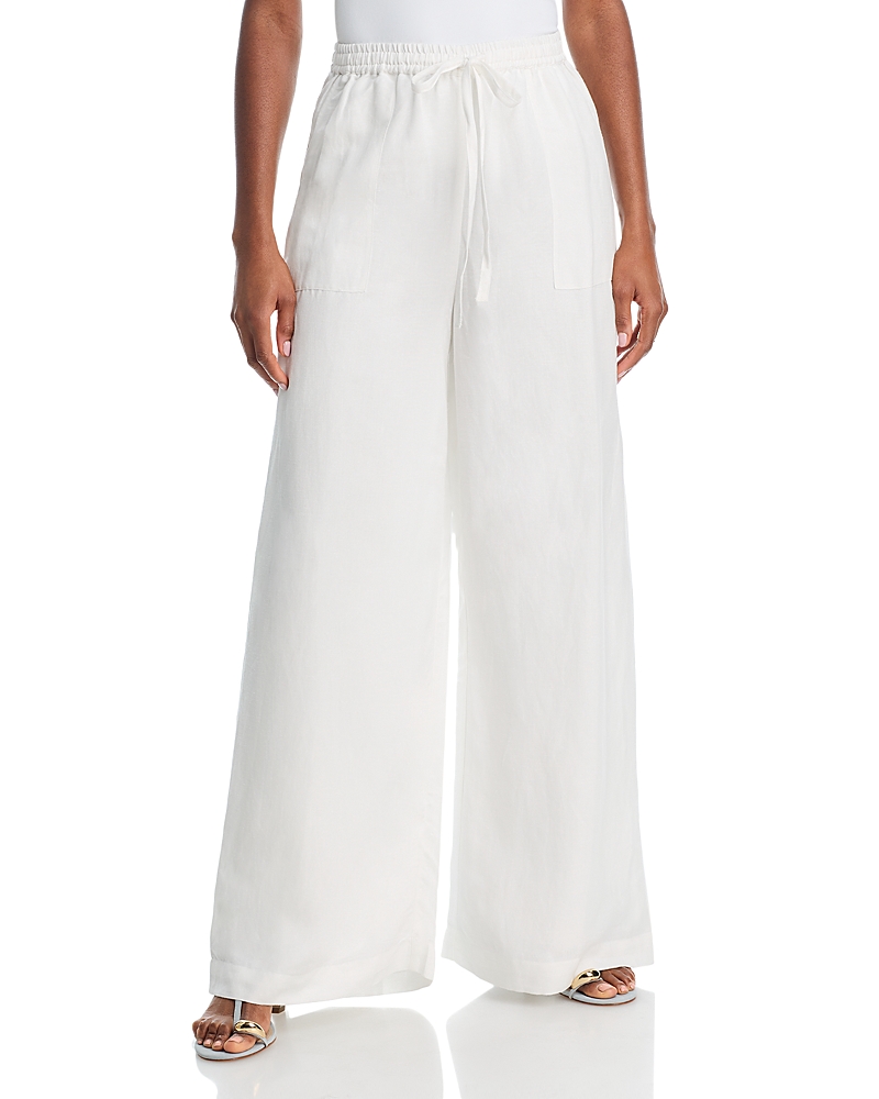 French Connection Cooper Wide Leg Pants In Summer White