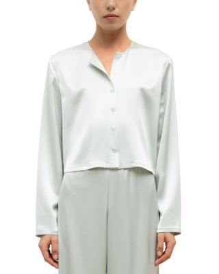 Leset Crewneck Button Front Cardigan