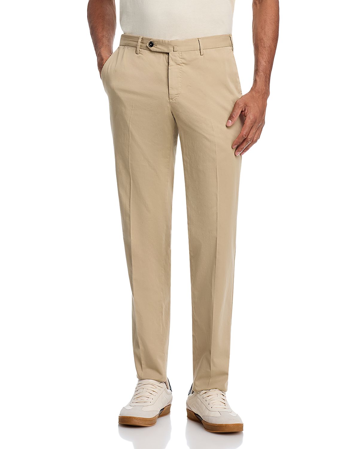 Pt Torino Garment-Dyed Silkochino Slim Fit Pants