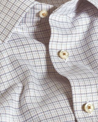 Trim Fit Twill Check Dress Shirt