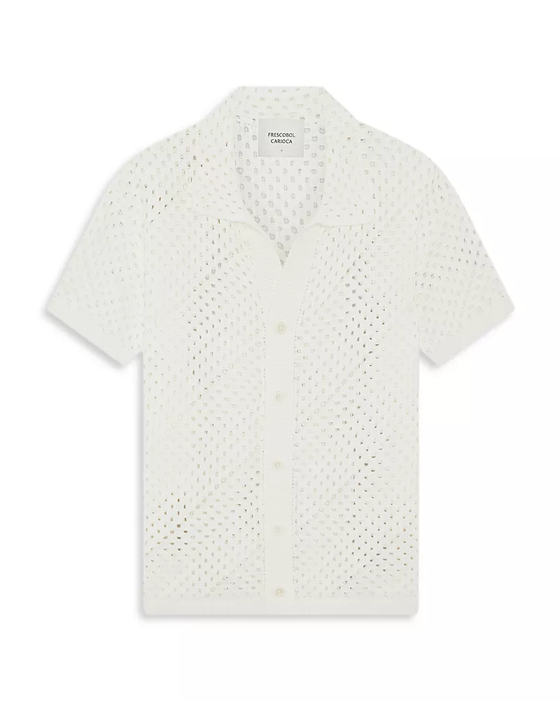 Frescobol Carioca Pinto Crochet Cardigan Shirt
