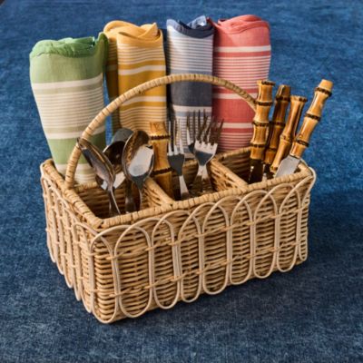 Provence Rattan Flatware Napkin Caddy Gift with any $250 Juliska purchase