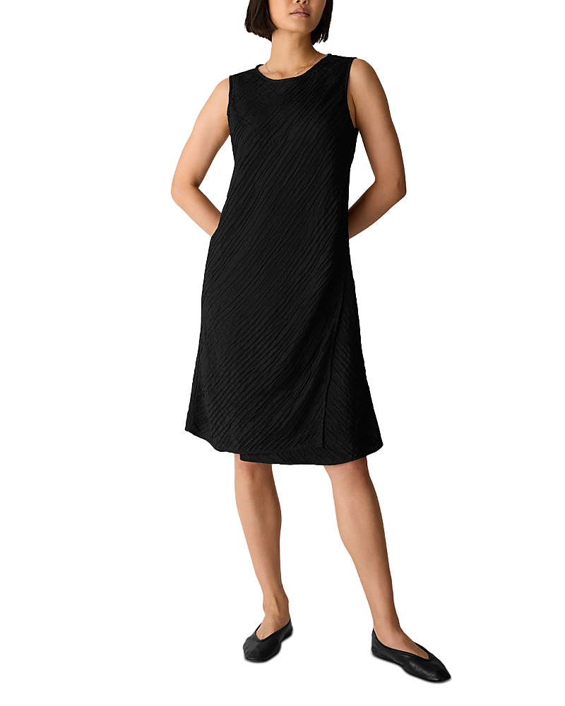 Eileen Fisher Round Neck Overlap Dress