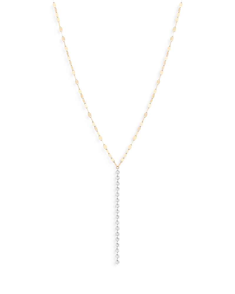 Lana 14K White & Yellow Gold Diamond Linear Lariat Necklace, 16