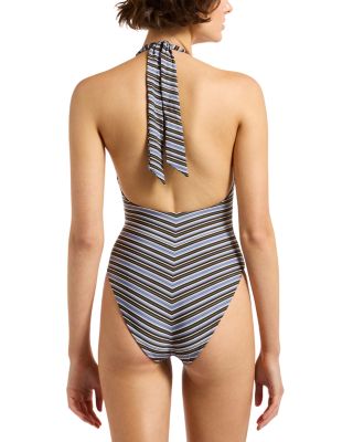 Reversible Plunge Neck One Piece Swimsuit