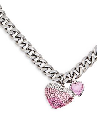 The Heart Balloon Pav&eacute; Chain Necklace, 16"