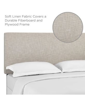 Taylor Upholstered Linen Fabric Headboard, Full/Queen