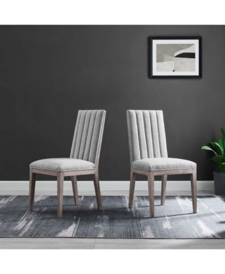  Maisonette French Vintage Tufted Fabric Dining Side Chairs, Set of 2