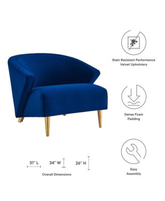  Odyssey Performance Velvet Armchair