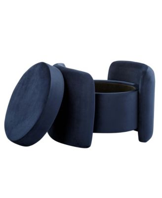 Nebula Upholstered Performance Velvet Ottoman