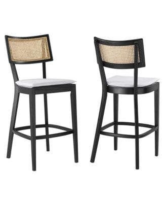 Caledonia Wood Bar Stools, Set of 2