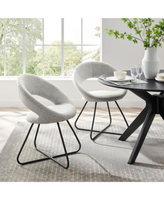  Nouvelle Upholstered Fabric Dining Chair, Set of 2